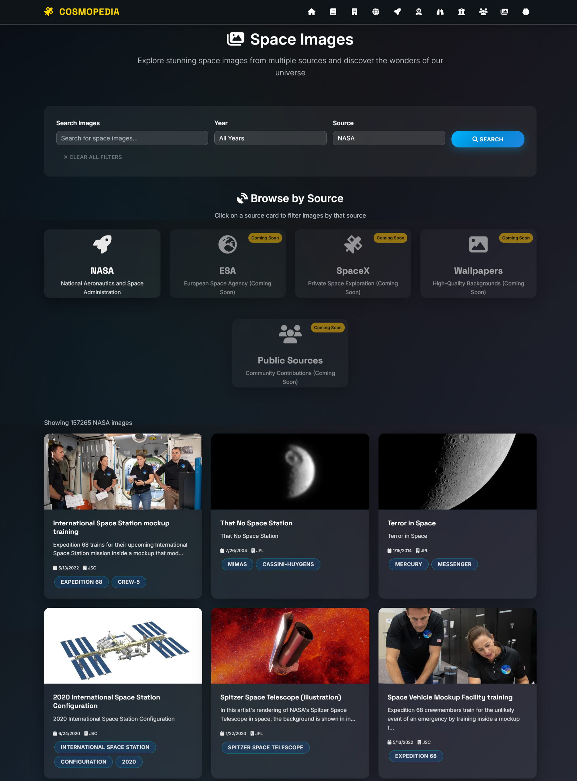 CosmoPedia - Space Images