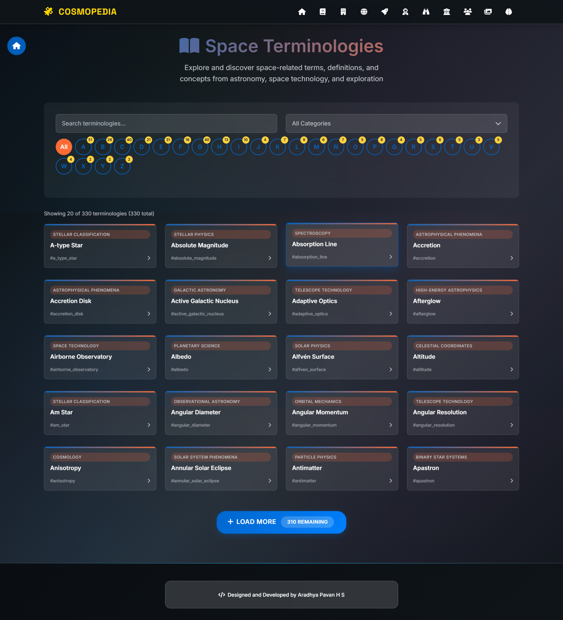 CosmoPedia - Terminologies