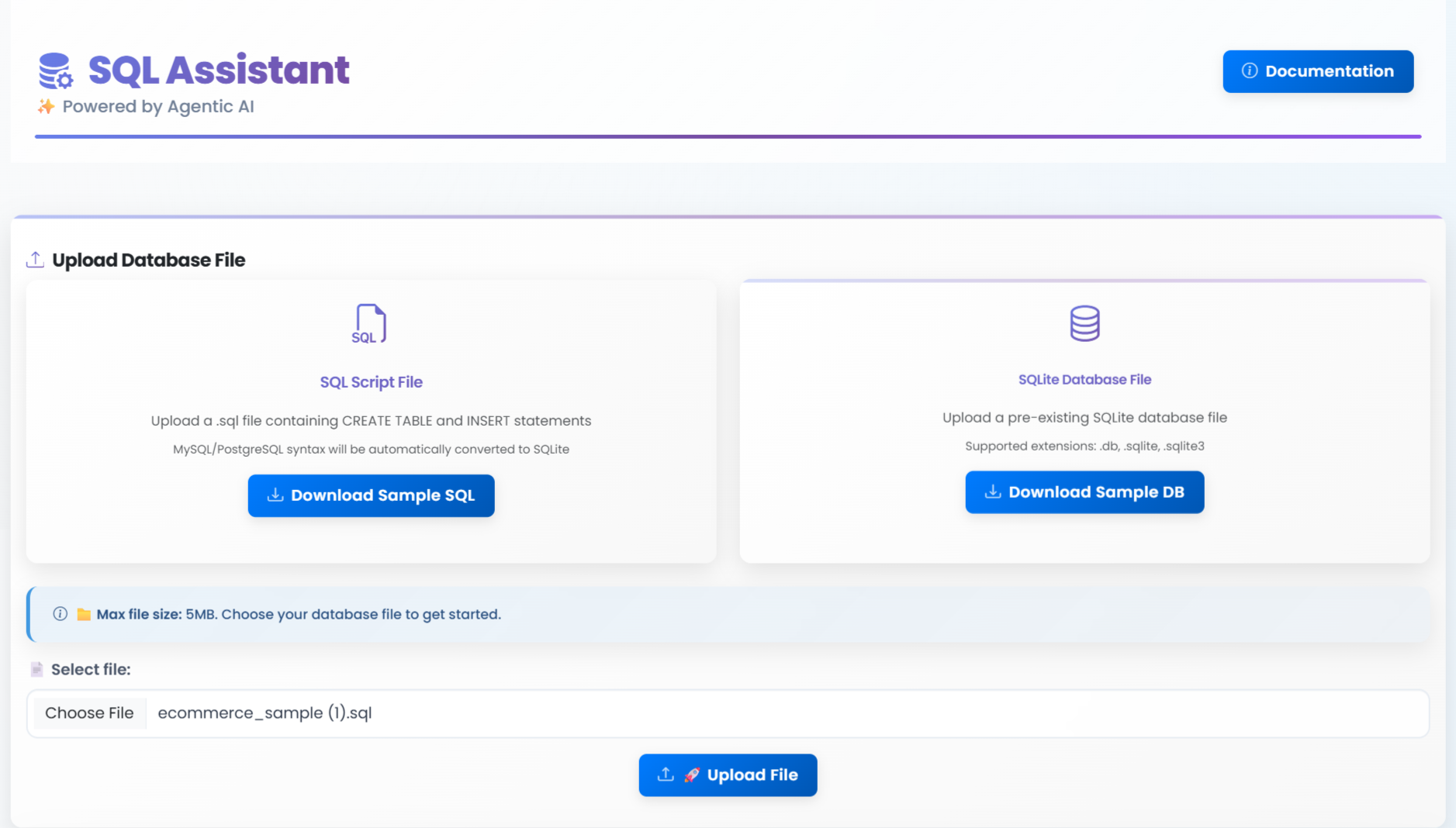 Download & Upload Section